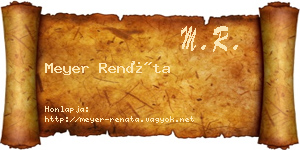 Meyer Renáta névjegykártya